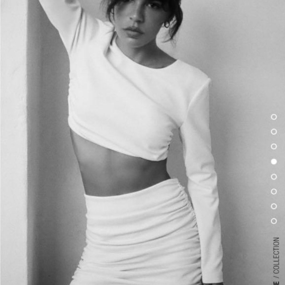 Zara Open Back Crop Top + Skirt Set - Picture 5 of 12